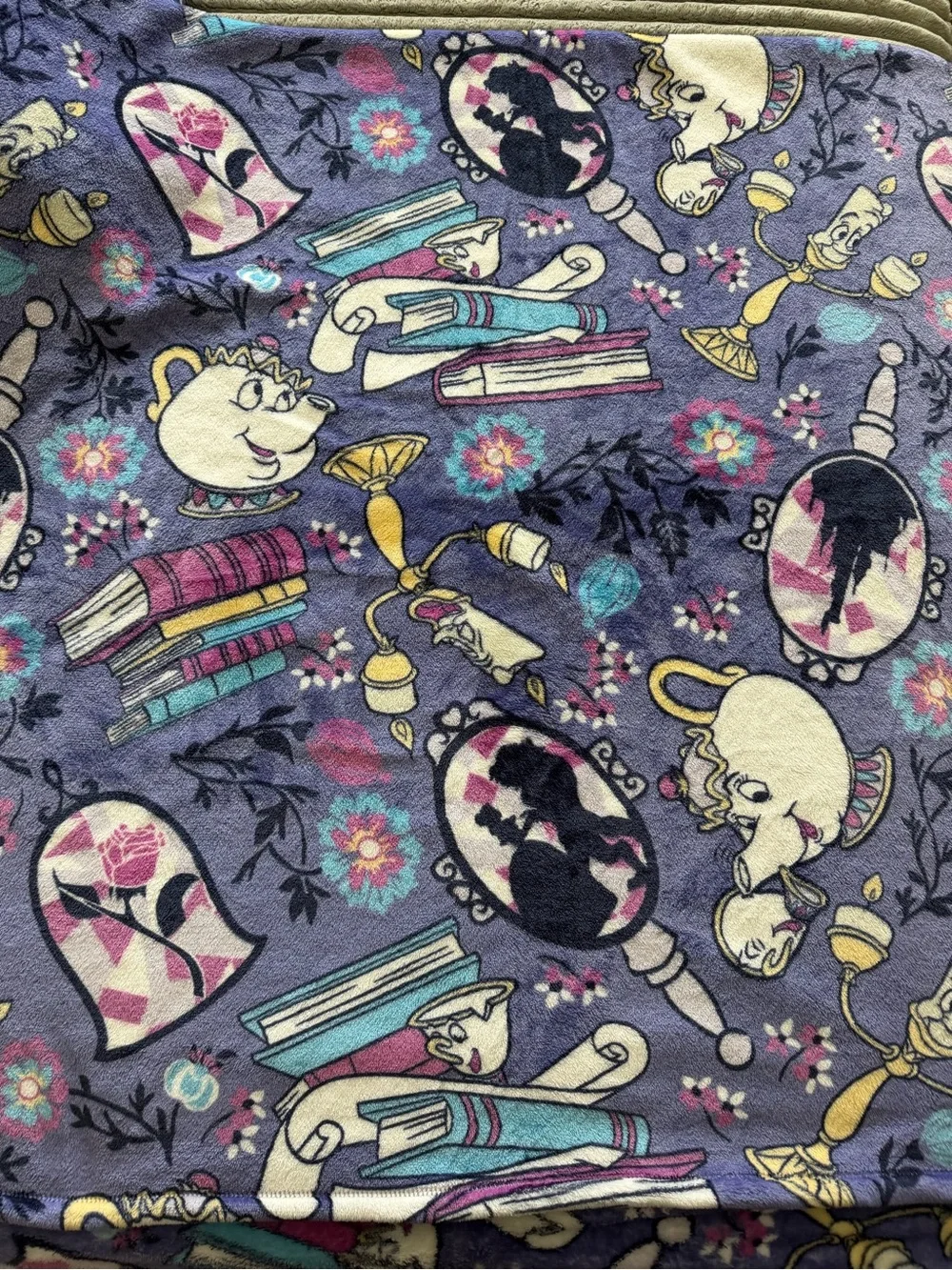 Vera Bradley Purple Beauty and the Beast Novelty Throw